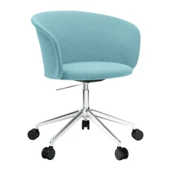 Kendo Swivel office chair with 5 wheels, Icicle-polished aluminium