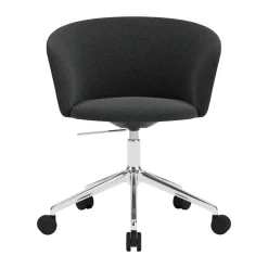 Kendo Swivel office chair with 5 wheels, Graphite-polished aluminium