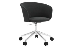 Kendo Swivel office chair with 5 wheels, Graphite-polished aluminium