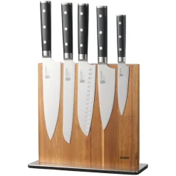 Kira Magnetic Knife Holder, Stainless steel–acacia wood FSC