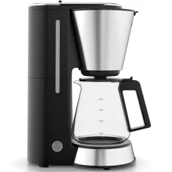 Kitchenminis coffee maker glass 5 cups, Black-silver