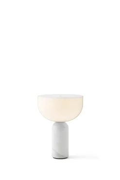 Kizu portable table lamp, White marble