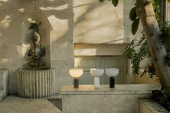 Kizu portable table lamp, White marble