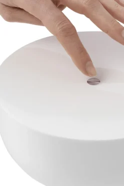 Kizu portable table lamp, White marble