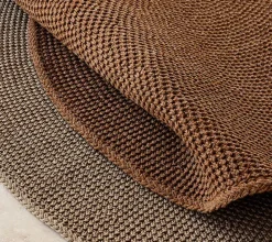 Knit rug Ø200 cm, Umber brown (Soft Rope)