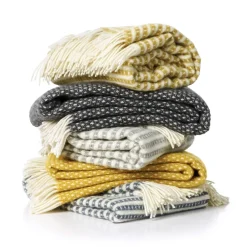 Knut wool plaid, Saffron (yellow)
