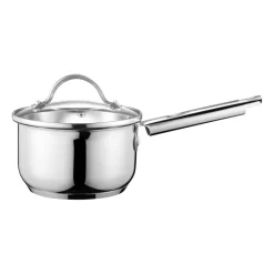 Kosmo saucepan with glass lid 18 cm, Stainless steel