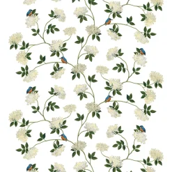 Kungsfiskaren fabric, white