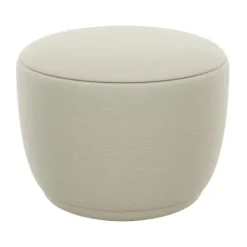 Kuon ottoman Ø48x45 cm, Boucla Beige