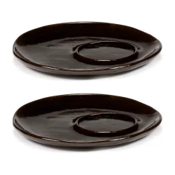 La Mère saucer for espresso cup Ø11 cm 2-pack, Dark brown
