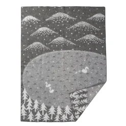 Lake in the valley throw, grey