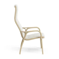 Lamini children's arm chair laquered oak/sheep skin, Off white (white)