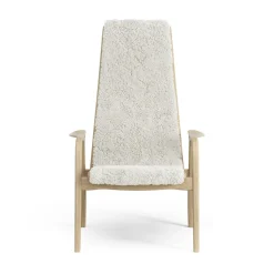 Lamini children's arm chair laquered oak/sheep skin, Off white (white)