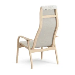 Lamini children's arm chair laquered beech/sheep skin, Off white (white)