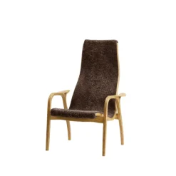 Lamini Children's armchair, Sheepskin espresso, oiled oak