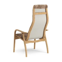 Lamino arm chair oiled oak/sheep skin, Sahara (nougat brown)