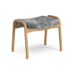 Lamino foot stool oiled oak/sheep skin, Scandinavian Grey (grey)