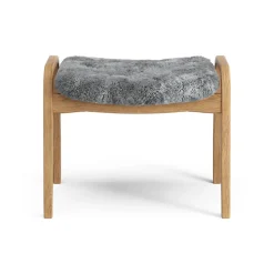 Lamino foot stool oiled oak/sheep skin, Scandinavian Grey (grey)