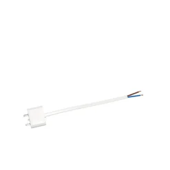 Lamp plug DCL, White, with cord 18 cm, unearthed