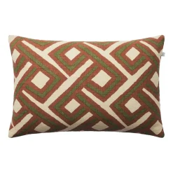 Lanka cushion cover 40x60 cm, Terracotta-cactus green