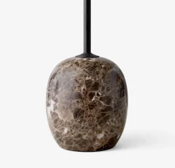 Lato side table LN8, Lacquered walnut-Emperador marble