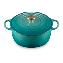 Le Creuset round casserole 5.3 l, Bleu Riviera