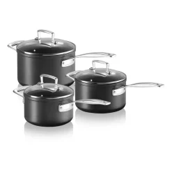 Le Creuset saucepan set 3 pieces, Black