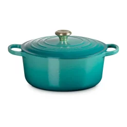 Le Creuset Signature round casserole 6.7 l, Bleu Riviera