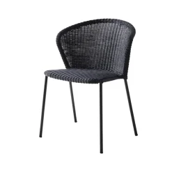 Lean chair, Black, Cane-Line weave
