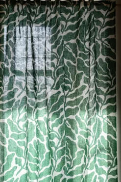 Leaves curtain length 147x250 cm, Green