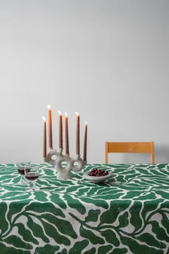 Leaves tablecloth 149x250 cm, Green