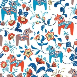 Leksand fabric, white