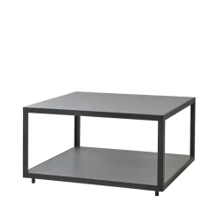 Level coffee table ceramic 79x79 cm, Light grey-lava grey