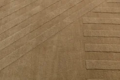 Levels wool rug stripes beige, Stripes beige, 170x240 cm