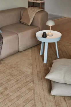 Levels wool rug stripes beige, 200x300 cm