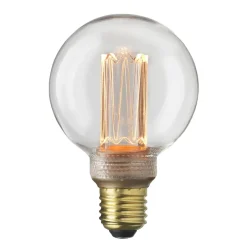 Light bulb E27 Laser LED filament glob, Clear