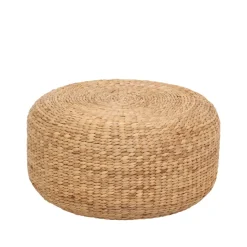 Lily pouf Ø59 cm, Natural, water hyacinth, round