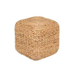 Lily pouf, Natural, water hyacinth, square