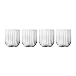 Linear whiskey tumbler 34.5 cl glass 4-pack, Clear