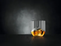 Linear whiskey tumbler 34.5 cl glass 4-pack, Clear