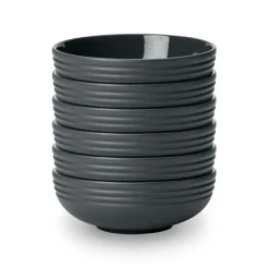 Lines bowl Ø16 cm 6-pack, dark grey