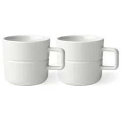 Lines mug 50 cl 2-pack, white
