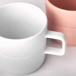 Lines mug 50 cl 2-pack, white