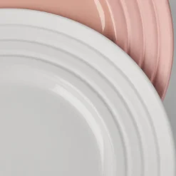 Lines plate Ø27 cm 6-pack, white