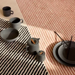 Lines sugar bowl, dark grey