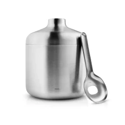 Liquid lounge ice bucket with spoon 1.4 l, Brushed steel