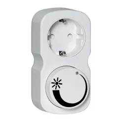 Lit plug-in dimmer Saco, White