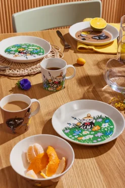 Little My and meadow Moomin plate, White-multi