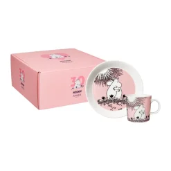 Love 30 Years Moomin Mug & Plate, 2 pieces