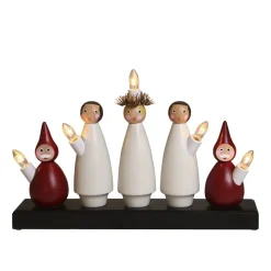 Lucia Choir candle arch, white-red